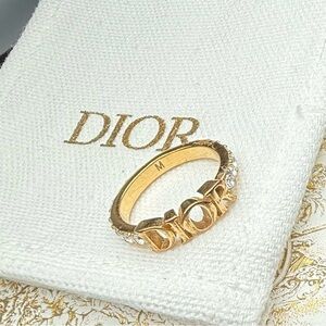 Dior Gold Ring with Crystal Details